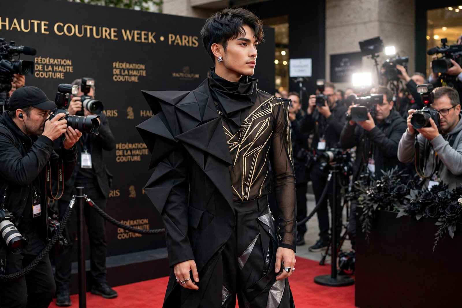 Timothee Chalamet on the red carpet in bold, fashion-forward menswear
